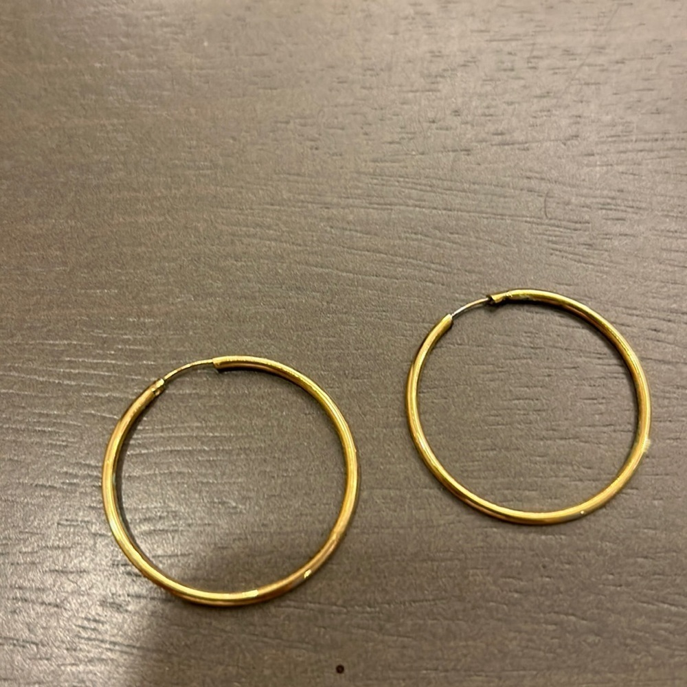 Gold tone hoops